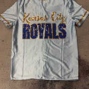 Royals Jersey w/Sequin Detailing (Gray Blue)