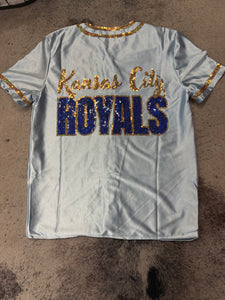 Royals Jersey w/Sequin Detailing (Gray Blue)