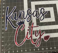 Kansas City Red/Blue Sequin X-Large Patch