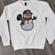 Sequin Holiday Snowman Chiefs Sweatshirt