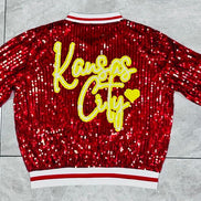 CHIEFS Sequin Bomber Jacket