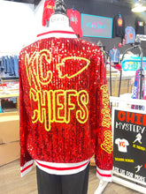 Load image into Gallery viewer, CHIEFS Sequin Bomber Jacket
