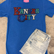 Kansas City Royals Chiefs Sporting Current Combo Tee w/Sequin Patch
