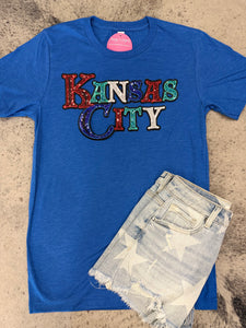 Kansas City Royals Chiefs Sporting Current Combo Tee w/Sequin Patch