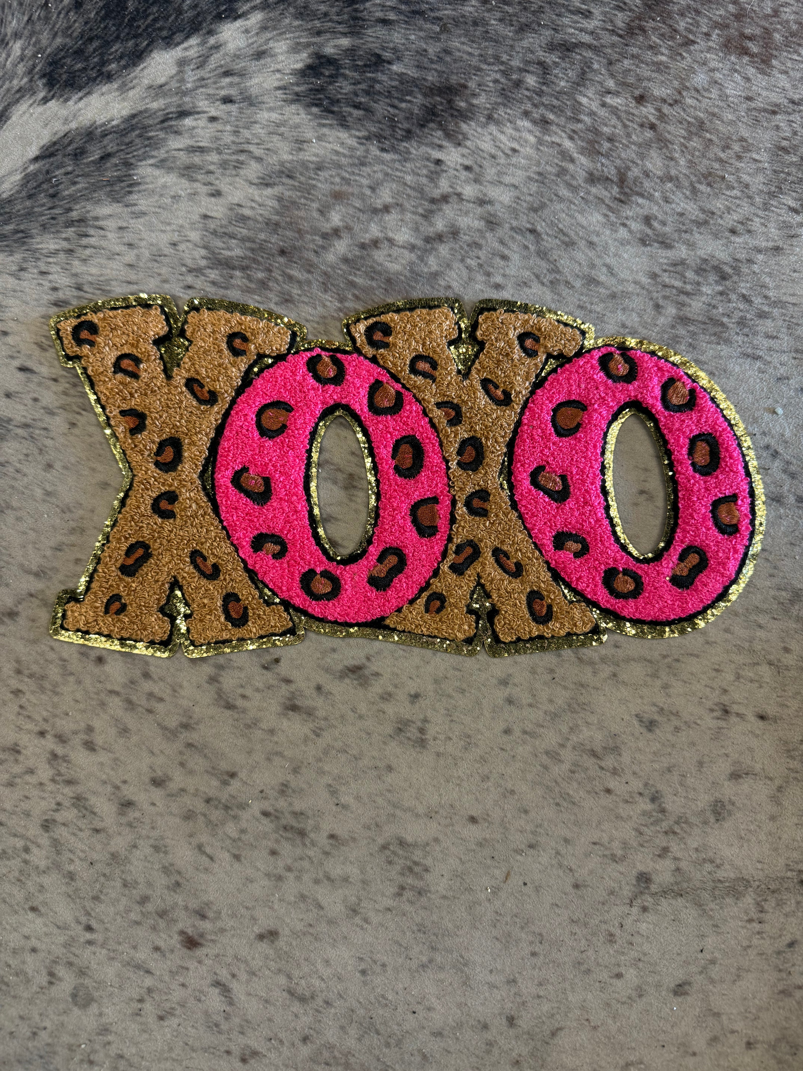 XOXO Leopard Chenille X-Large Patch (Valentine’s Collection)