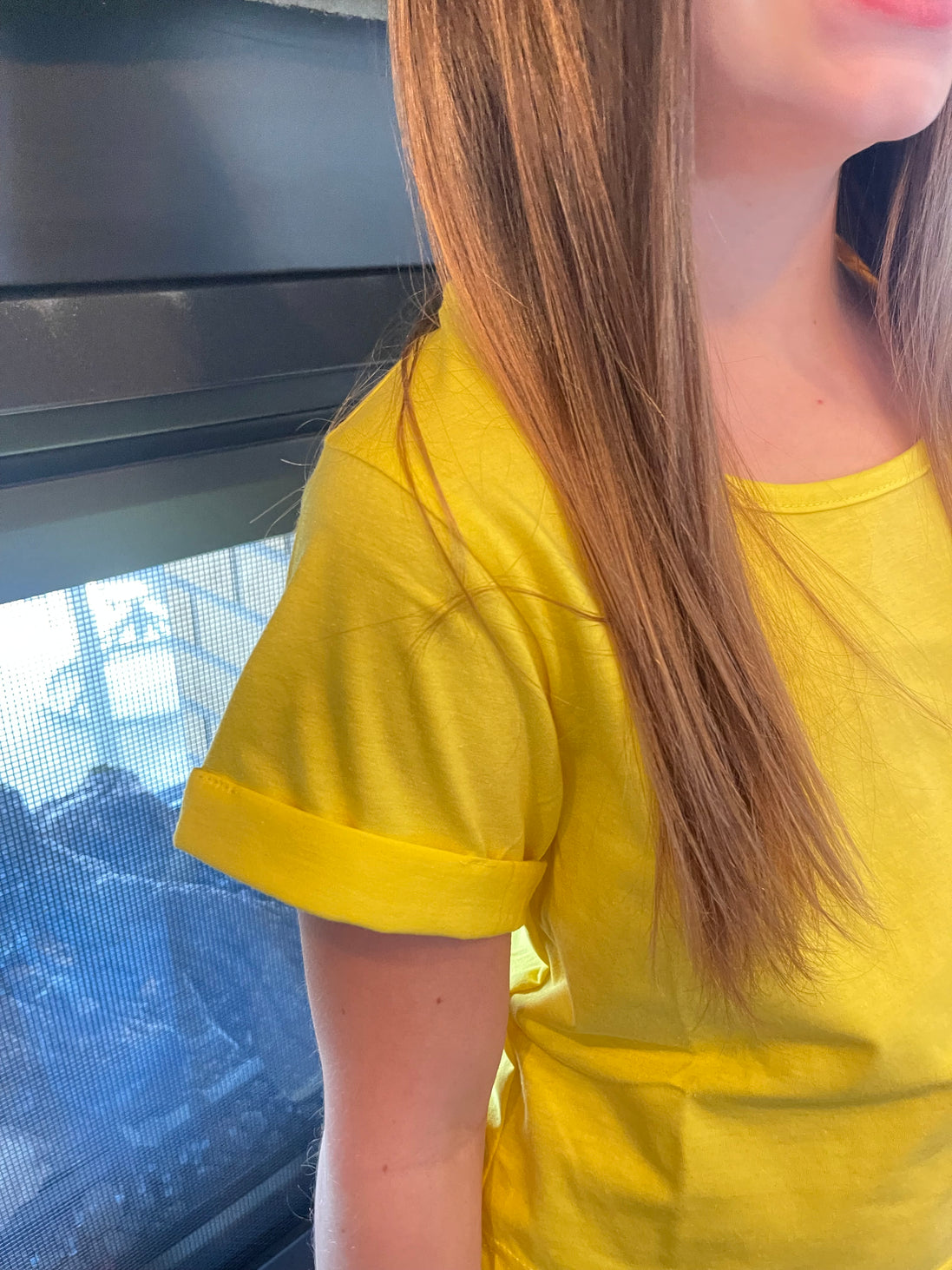 KIDS Crop Tee w/rolled Sleeve