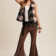 Reversible Tie-Front Fuzzy Vest