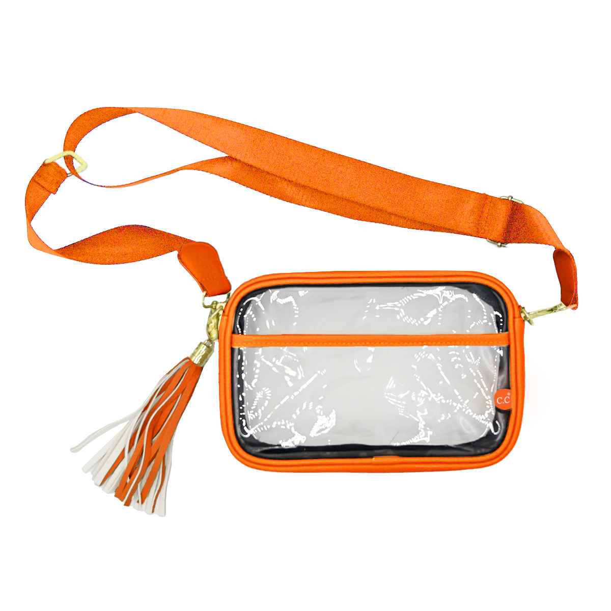 Clear Gameday Crossbody Bag With Tassel