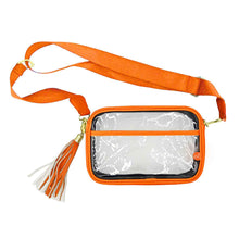 Load image into Gallery viewer, Clear Gameday Crossbody Bag With Tassel
