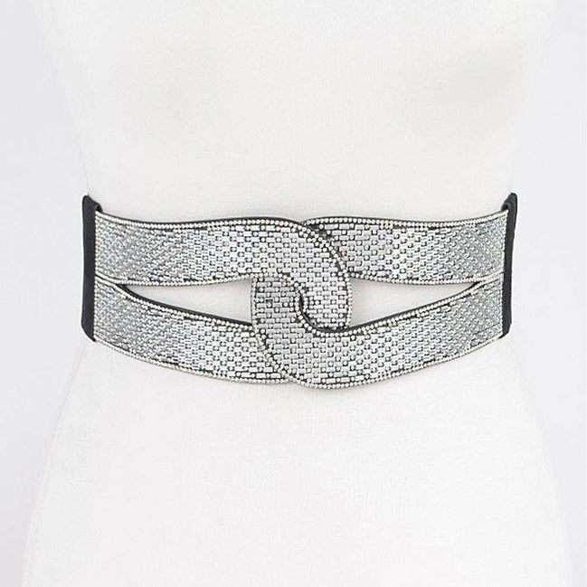 RHINESTONE ELASTIC BELT PB-8649