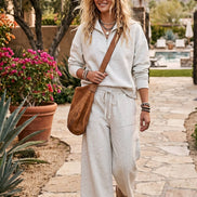 Scuba Wide Leg Pants (Half Zip Pullover Top Sold Separately)
