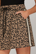 Taupe Animal Print Skirt