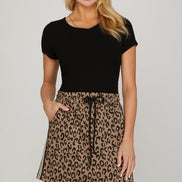 Taupe Animal Print Skirt