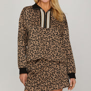 Taupe Animal Print Skirt