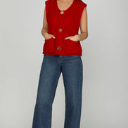 Chunky Sweater Vest Sleevless