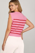 Load image into Gallery viewer, Sleeveless Striped Knit Top
