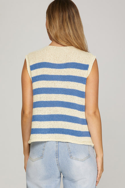 Gold Button Sweater Vest