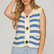 Gold Button Sweater Vest
