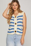 Gold Button Sweater Vest