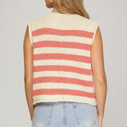 Gold Button Sweater Vest