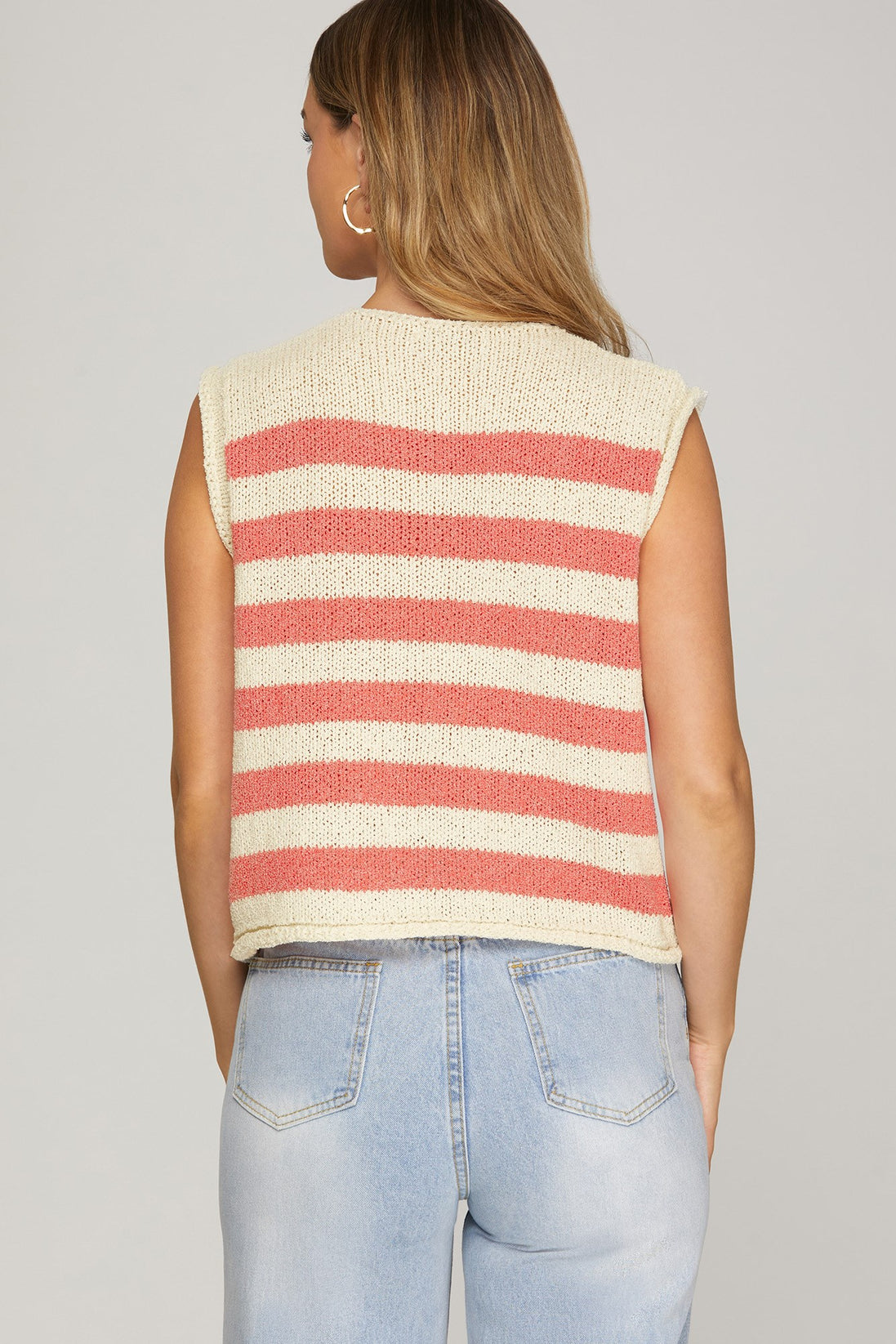 Gold Button Sweater Vest