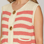 Gold Button Sweater Vest