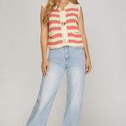 Gold Button Sweater Vest