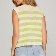 Gold Button Sweater Vest