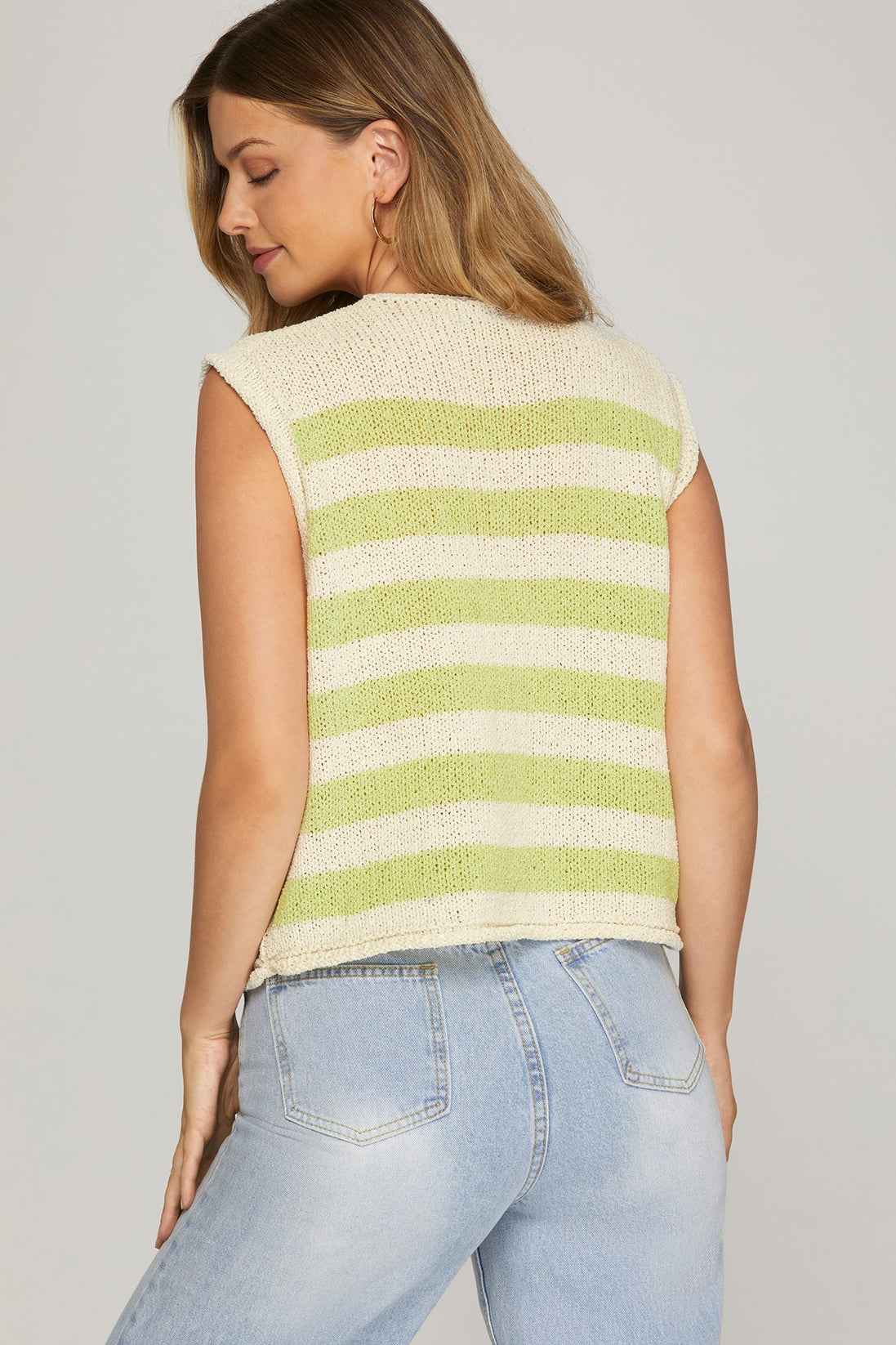 Gold Button Sweater Vest