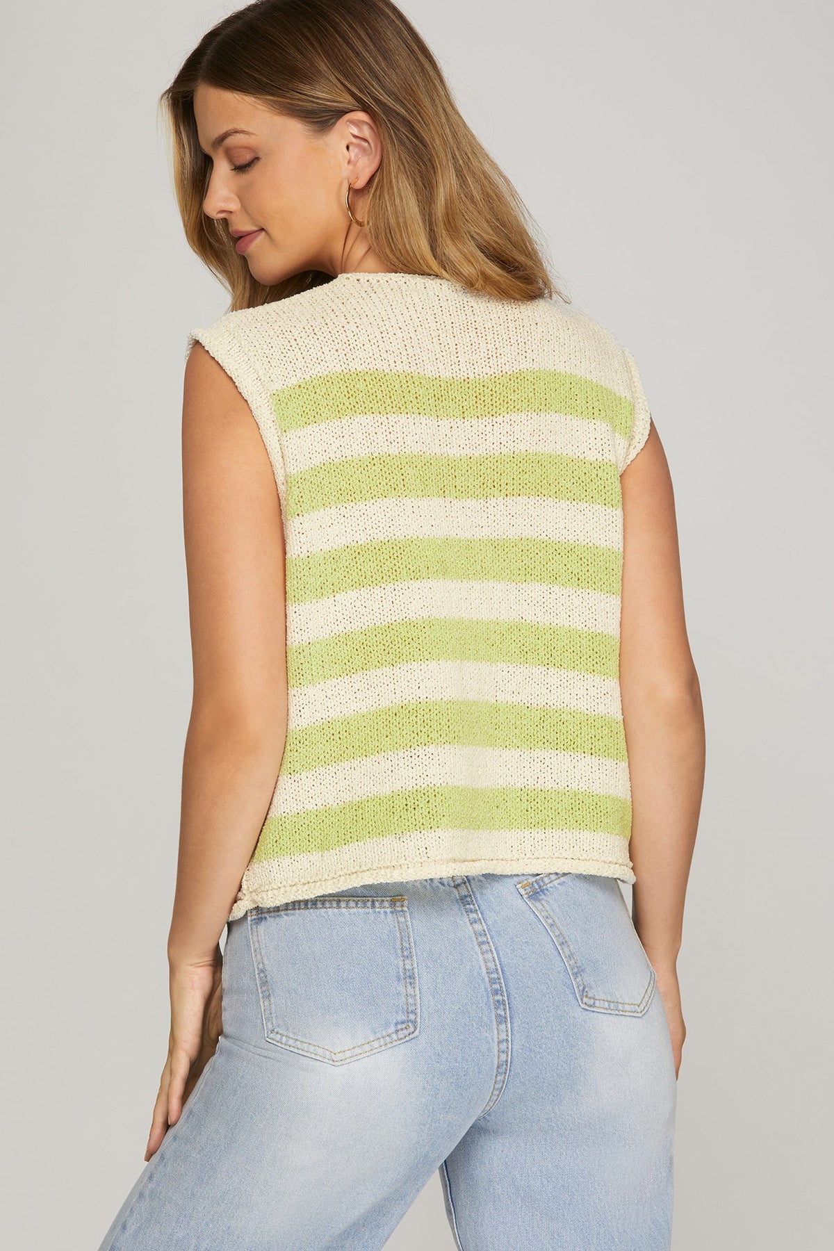 Gold Button Sweater Vest