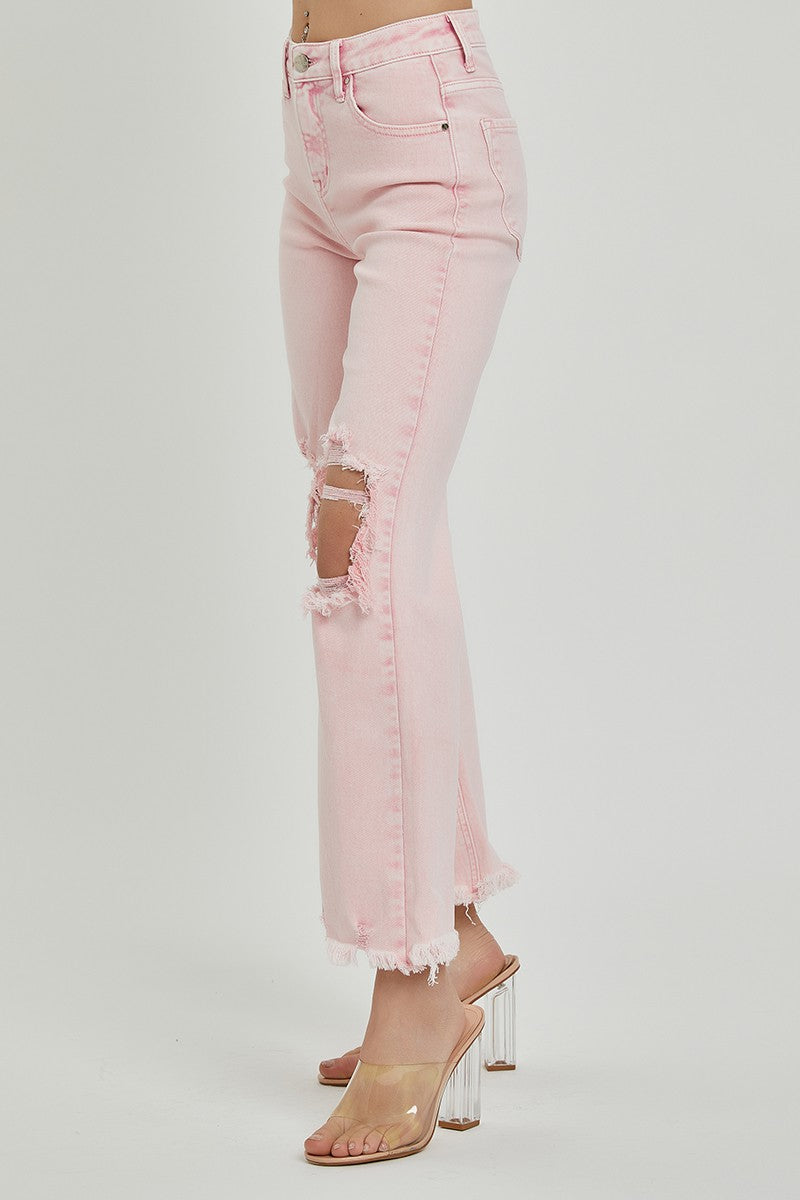 RISEN High Rise Cropped Denim