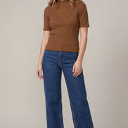 Short Sleeve Scallop Sweater