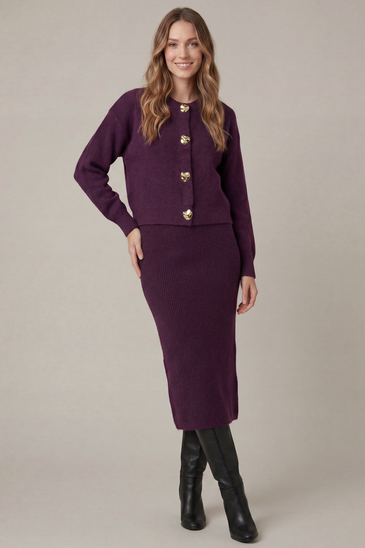 Long Sleeve Button Cardigan