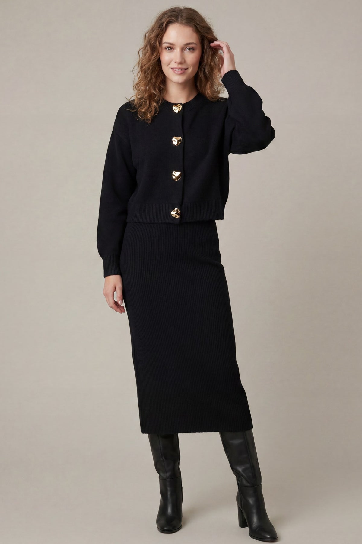 Long Sleeve Button Cardigan