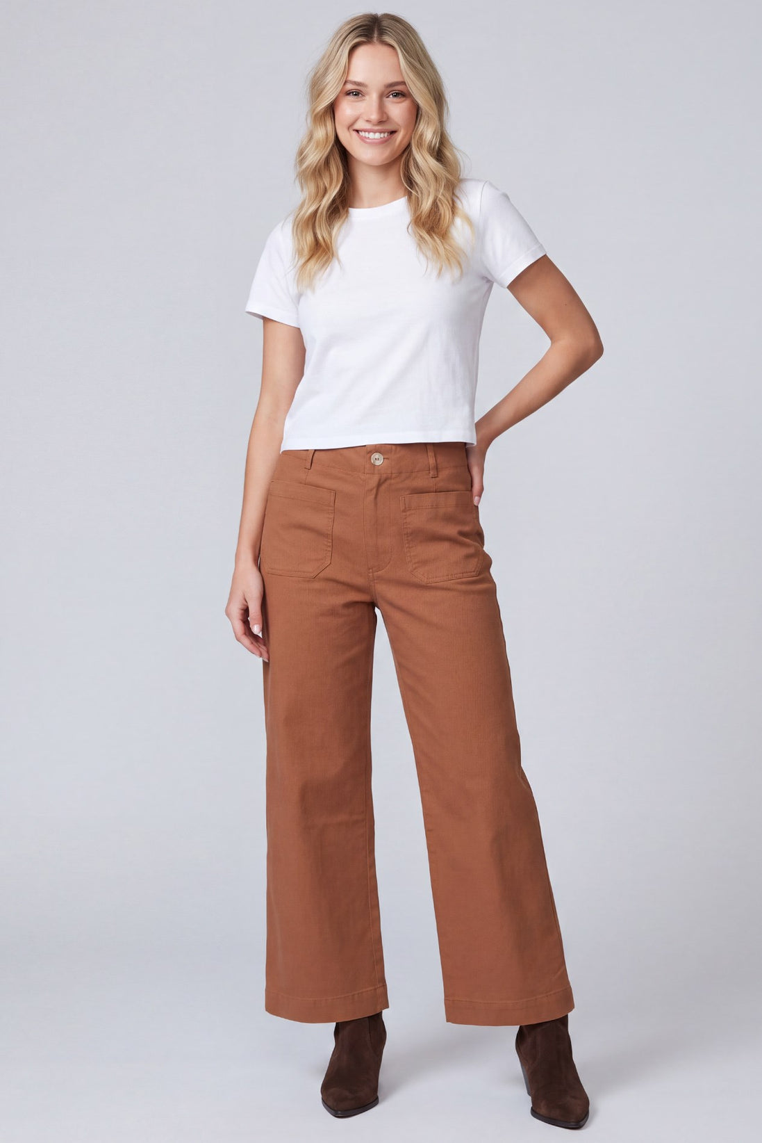 Cropped Pants with Pockets
