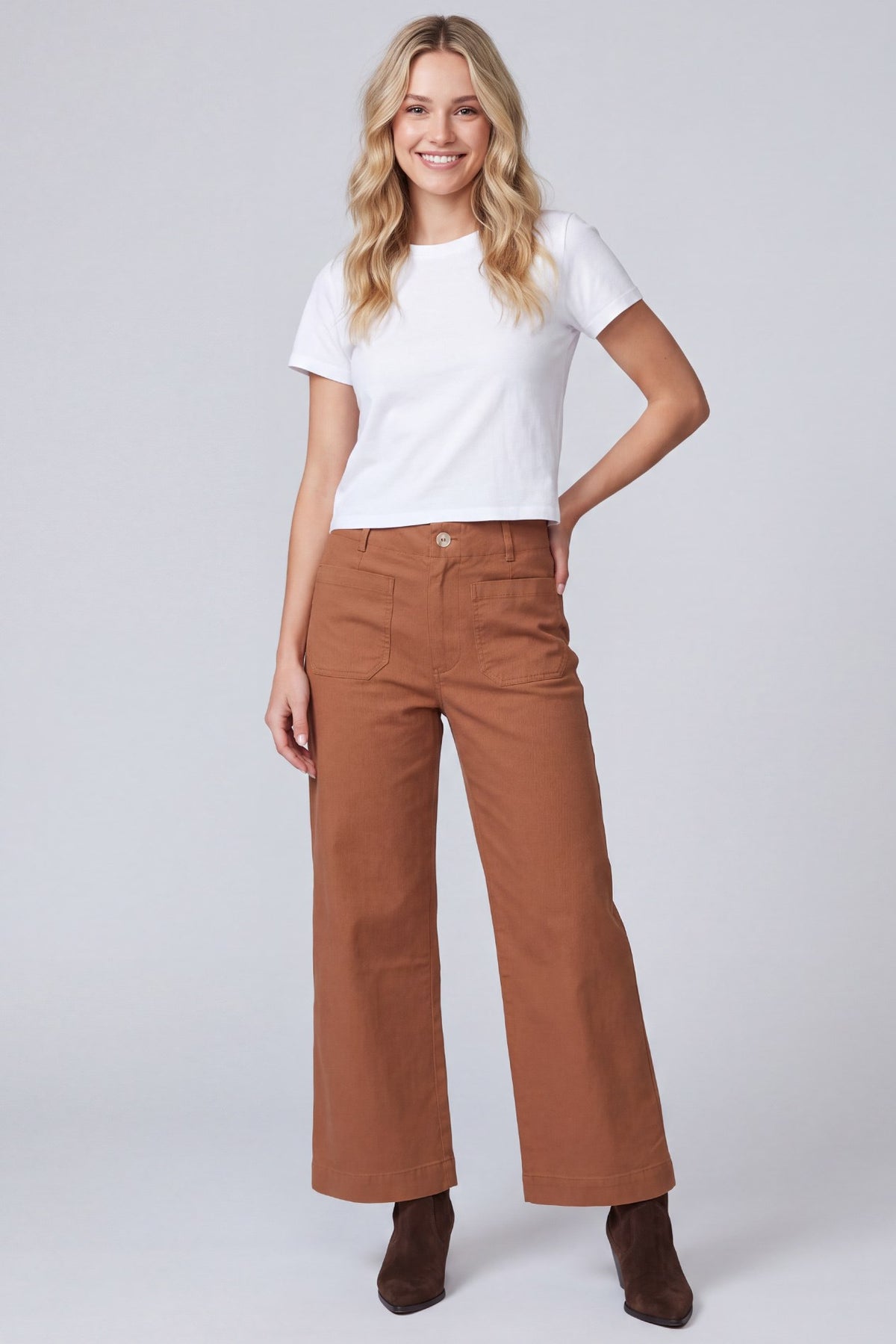 Cropped Pants with Pockets