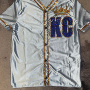 Royals Jersey w/Sequin Detailing (Gray Blue)