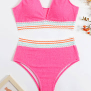 Solid Color Split Swimsuit