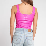 Faux Leather Bodysuit