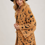 Fuzzy Leopard Cardigan