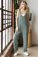 Ribbed Jumpsuit with Large Front Pockets