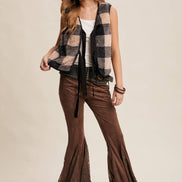 Reversible Tie-Front Fuzzy Vest