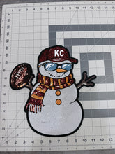 Load image into Gallery viewer, Sequin Snowman Chiefs Large Patch
