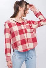 Load image into Gallery viewer, Hooded Plaid Top
