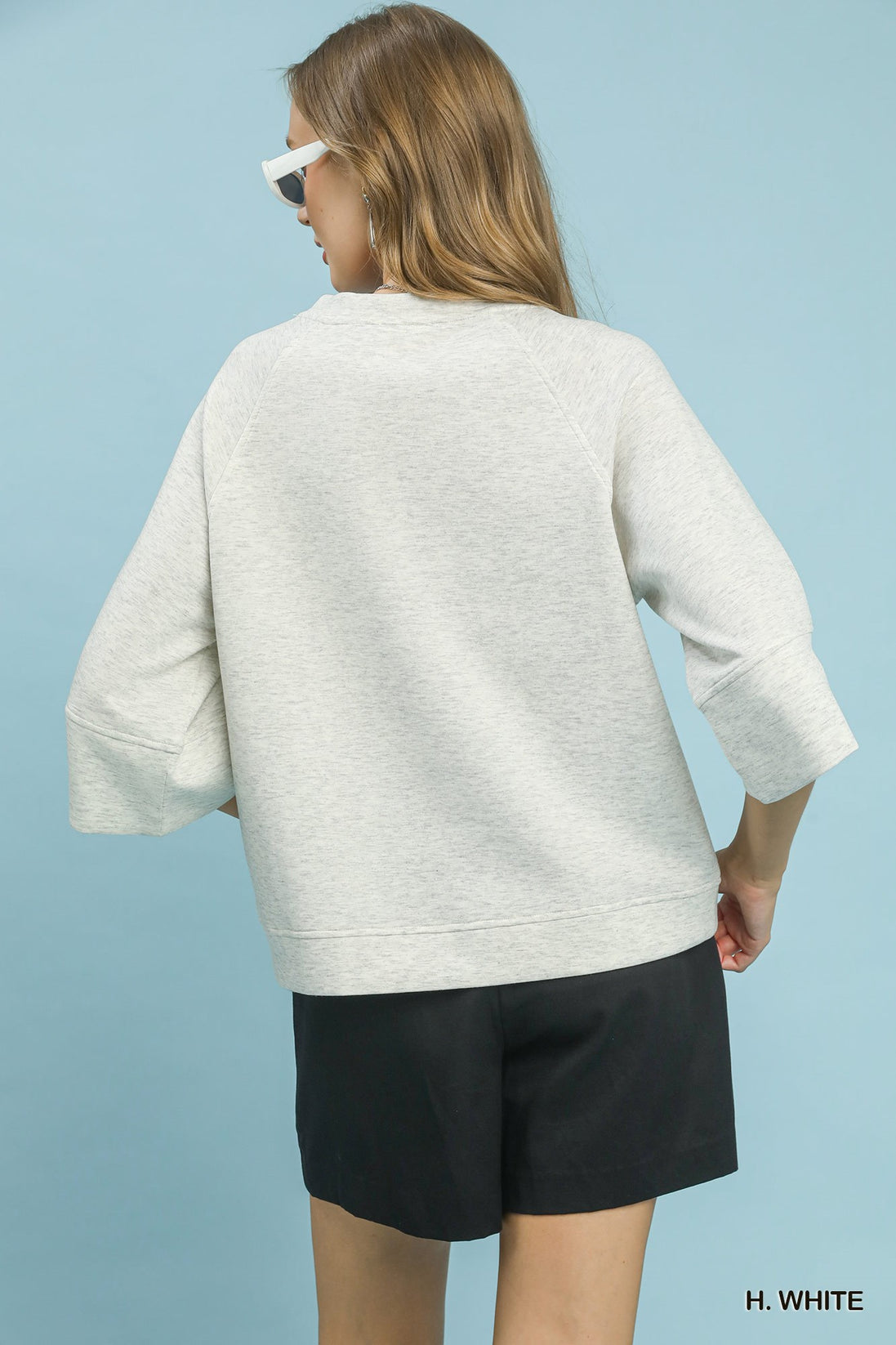 Luxeknit 3/4 Sleeve Raglan Top (Bottoms sold Separately)