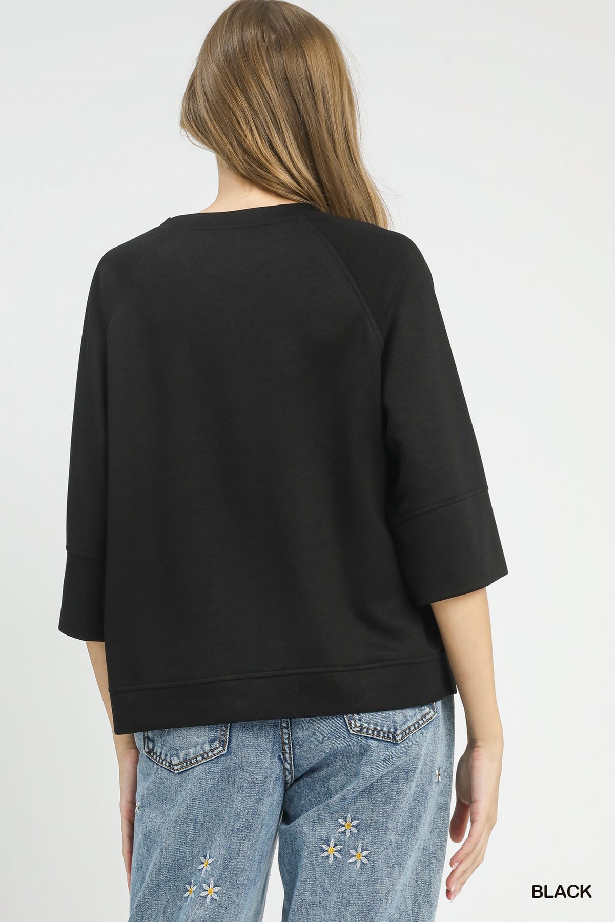 Luxeknit 3/4 Sleeve Raglan Top (Bottoms sold Separately)