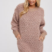 Fluffy Boucle Sweater Tunic