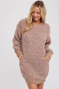 Fluffy Boucle Sweater Tunic