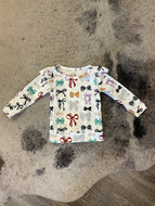 TS Bows Eras Long Sleeve Ruffled Shirt