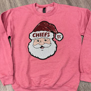 Sequin Holiday Santa Chiefs Sweatshirt